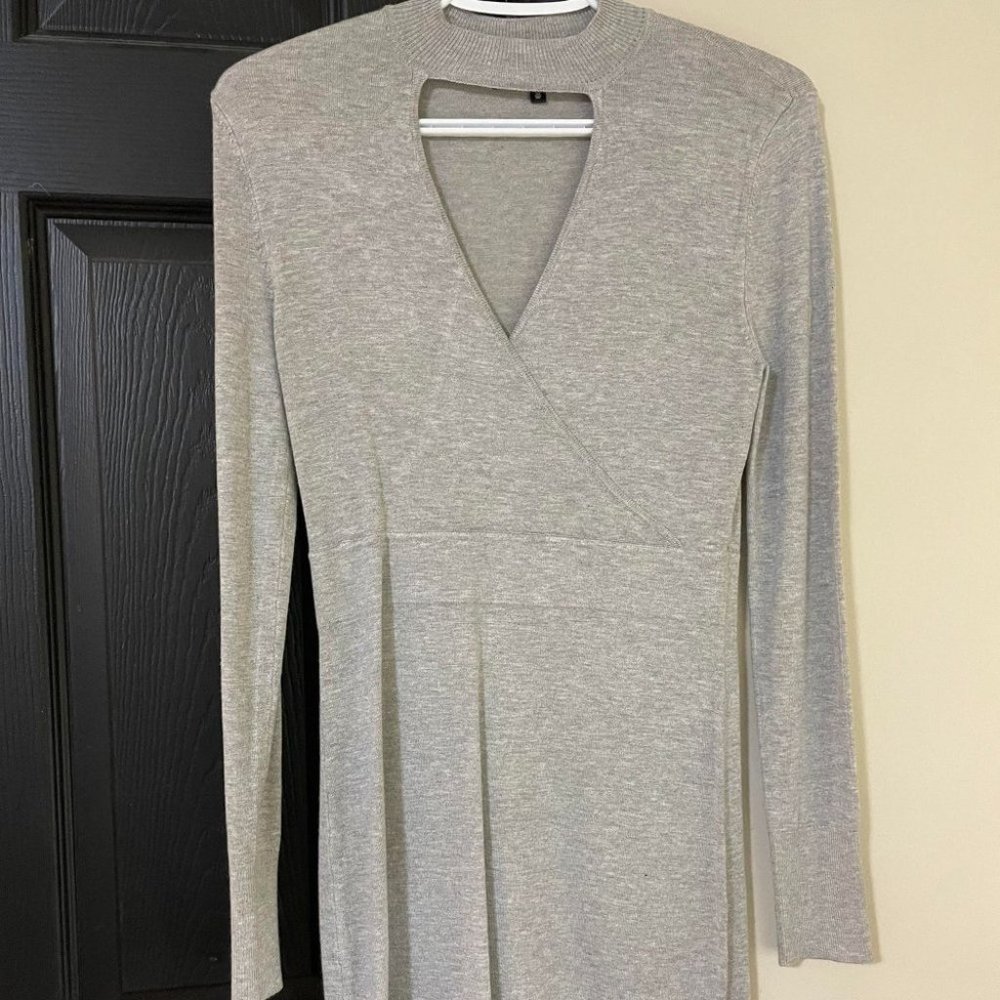Dynamite Long Sleeve Grey Dress Small